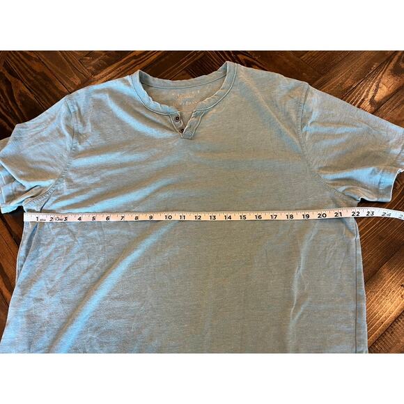 Lucky Brand Men's XL Blue Venice Burnout V-Neck Tee Shirt Lightweight Casual - Picture 4 of 8
